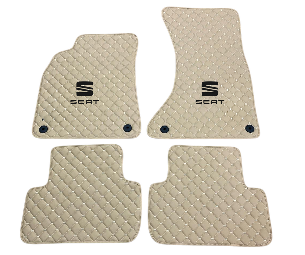 Fußmattensatz Autoteppich Automatten Leder für Seat Leon Cupra 5F 2014-2020