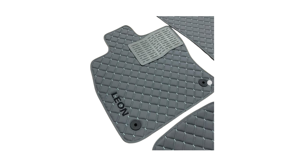 Fußmattensatz Autoteppich Automatten Leder für Seat Leon Cupra 5F 2014-2020