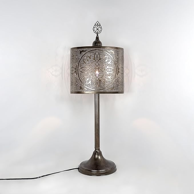 Türkische Vintage Tischlampe | Marokkanische Nachttischlampe Boho Stil