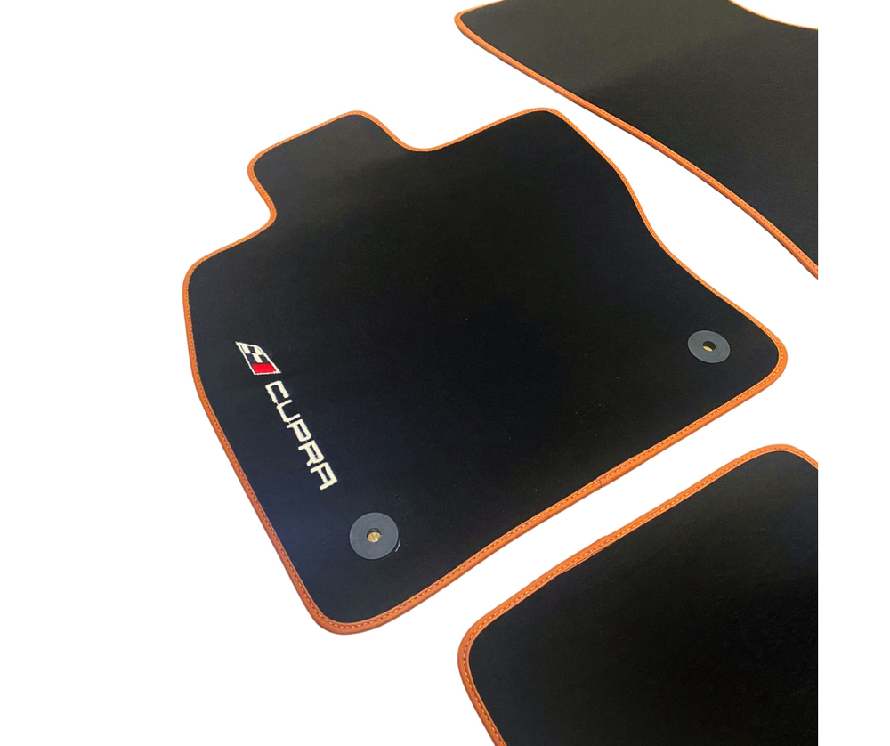 Fußmattensatz Autoteppich Automatten Leder für Seat Leon Cupra KL 2020-2025