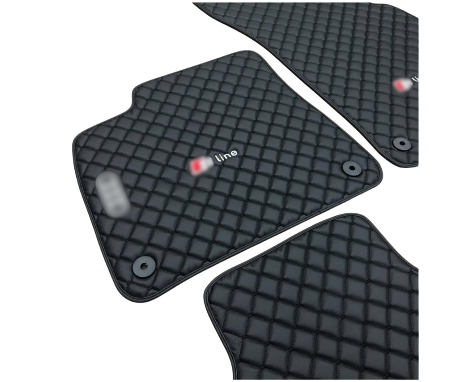 Fußmattensatz Automatten Autoteppich Leder/Velours für Alle Audi A8 Modelle