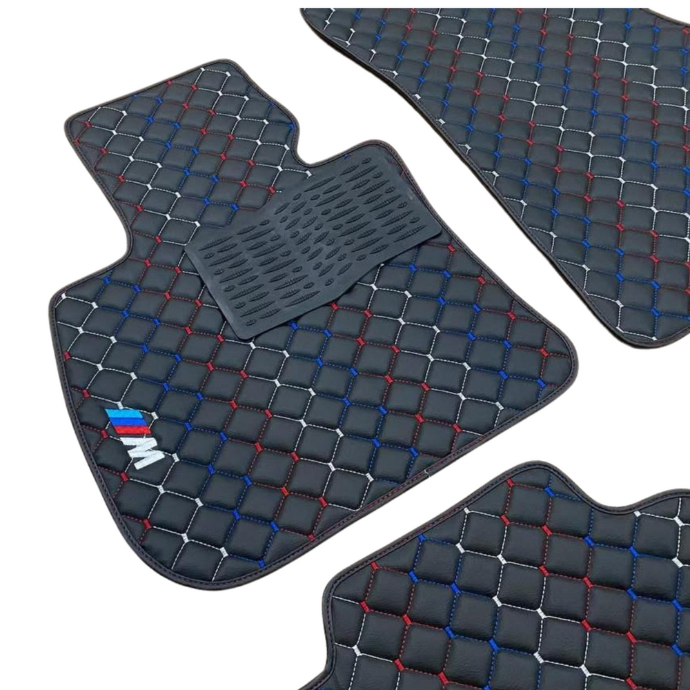 Fußmattensatz Autoteppich Automatten Leder für BMW X4 F98 G02 2014-2018 Mperform
