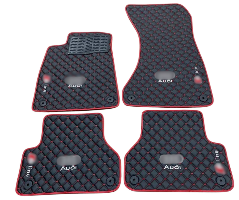 Fußmattensatz Automatten Autoteppich Leder/Velours für Alle Audi A8 Modelle