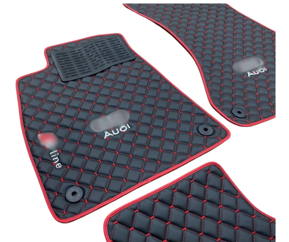 Fußmattensatz Automatten Autoteppich Leder/Velours für Alle Audi A8 Modelle