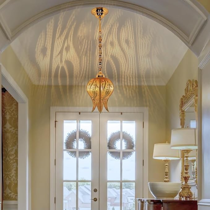 Marokkanische Hängelampe Türkisches Tulpen-Mosaik Deckenlicht Kette Stecker