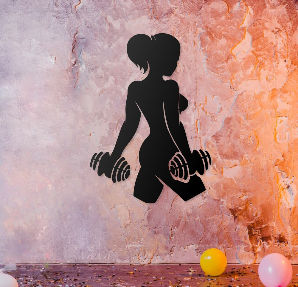 Fitness GYM Box Wandbild Sporthalle 75x53 cm – Metall Wanddekor