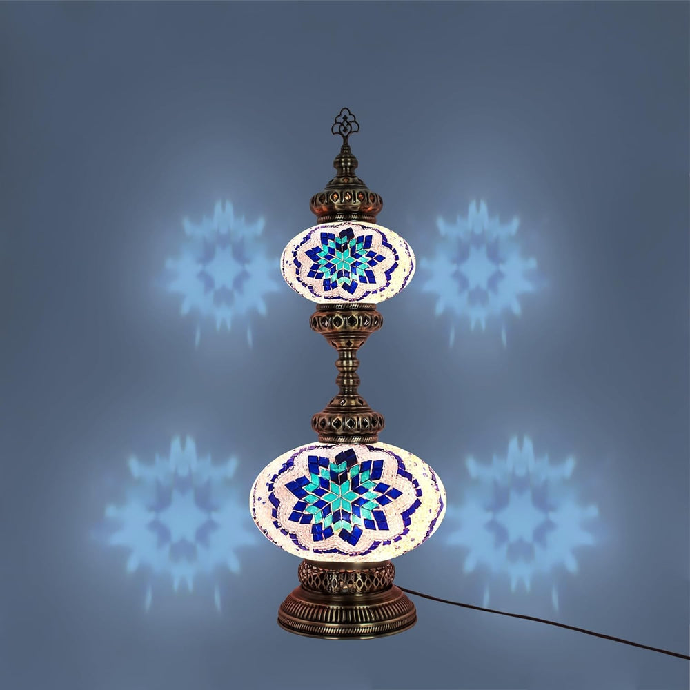 Handgefertigte Türkische Mosaiklampe | Marokkanische Bunte Tischlampe Deko