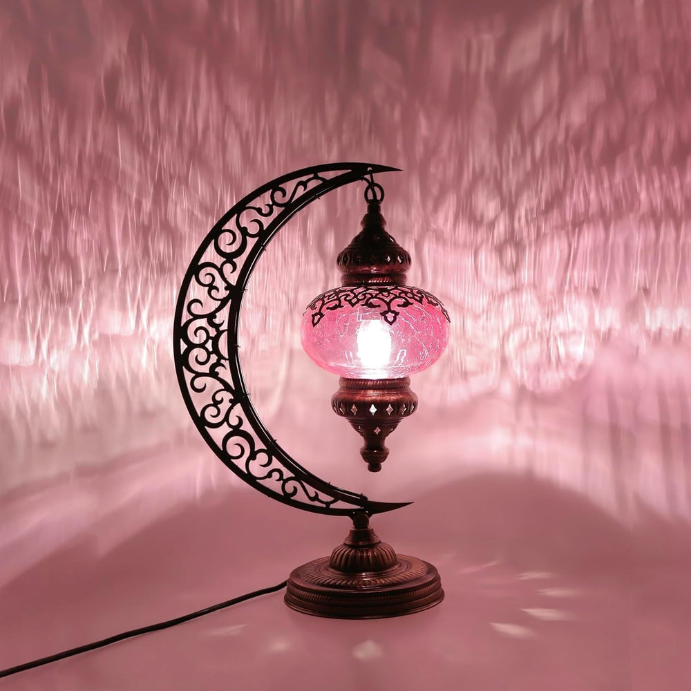 Türkische Mosaiklampe Glas | Marokkanische Vintage Tischleuchtung