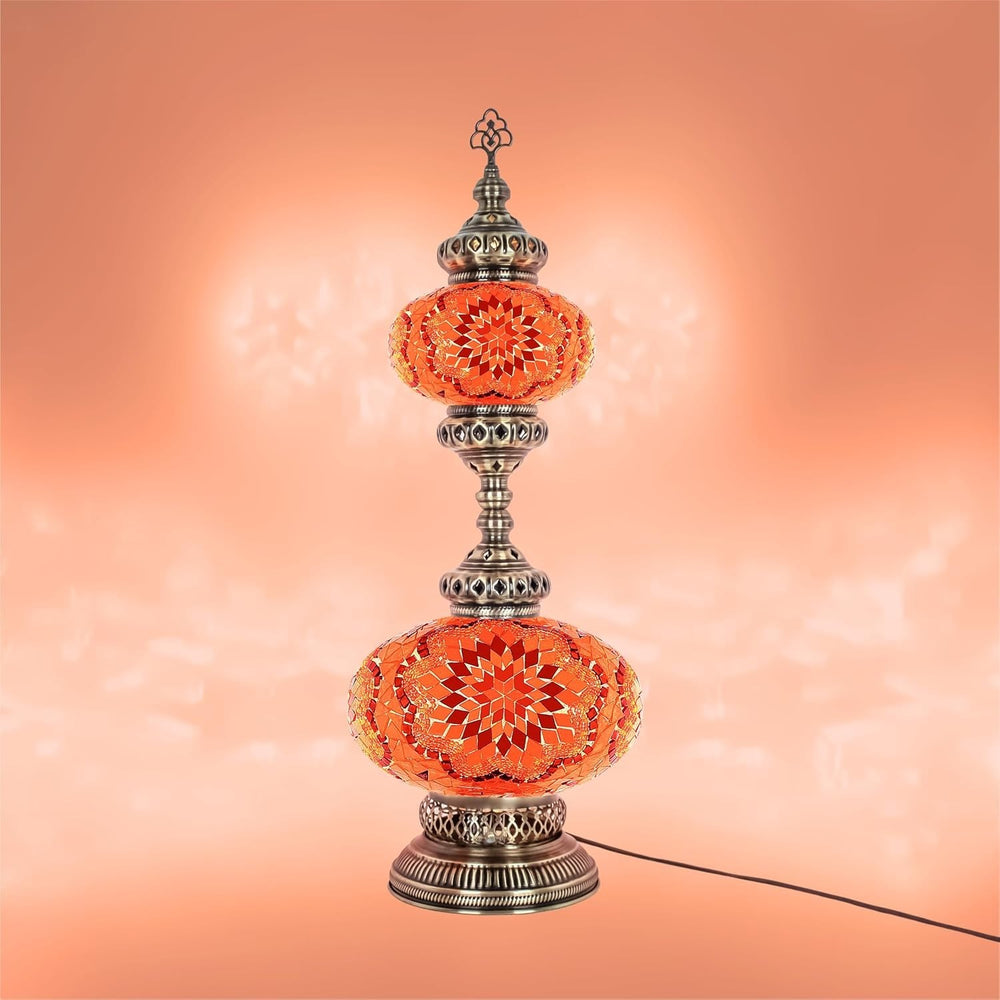 Handgefertigte Türkische Mosaiklampe | Marokkanische Bunte Tischlampe Deko