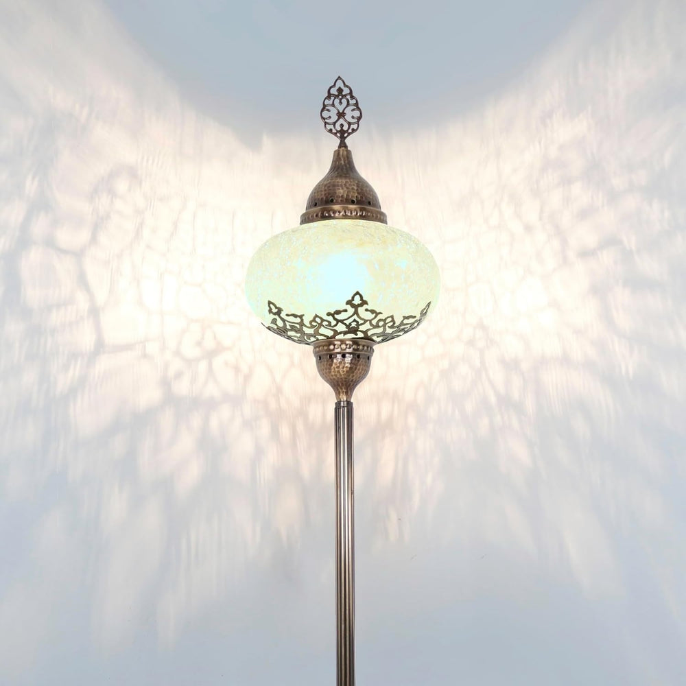 Türkische Stehlampe im Mosaik-Tiffany Stil | Glaslampen Boho Vintage Design
