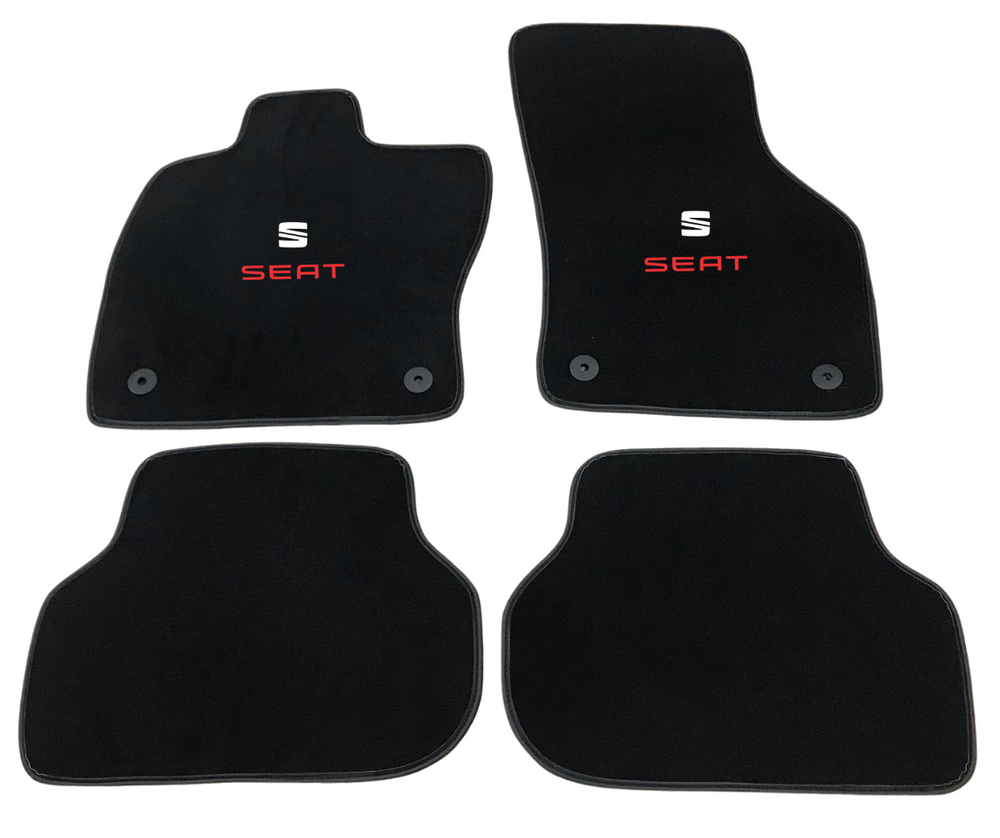 Fußmattensatz Autoteppich Automatten Leder für Seat Leon Cupra 5F 2014-2020