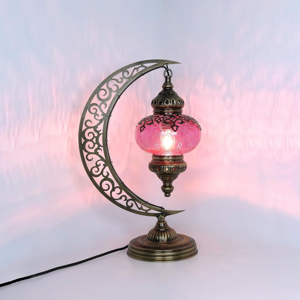 Türkische Mosaiklampe Glas | Marokkanische Vintage Tischleuchtung