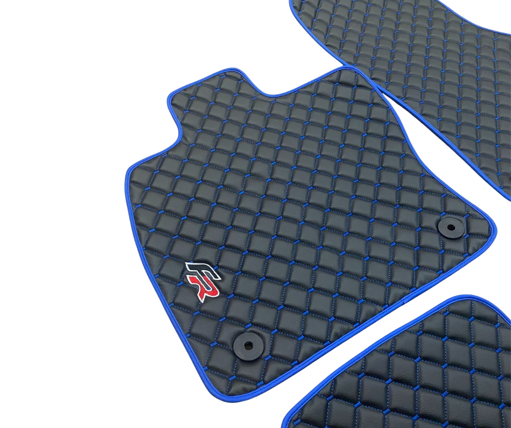 Fußmattensatz Autoteppich Automatten Leder für Seat Leon Cupra 5F 2014-2020