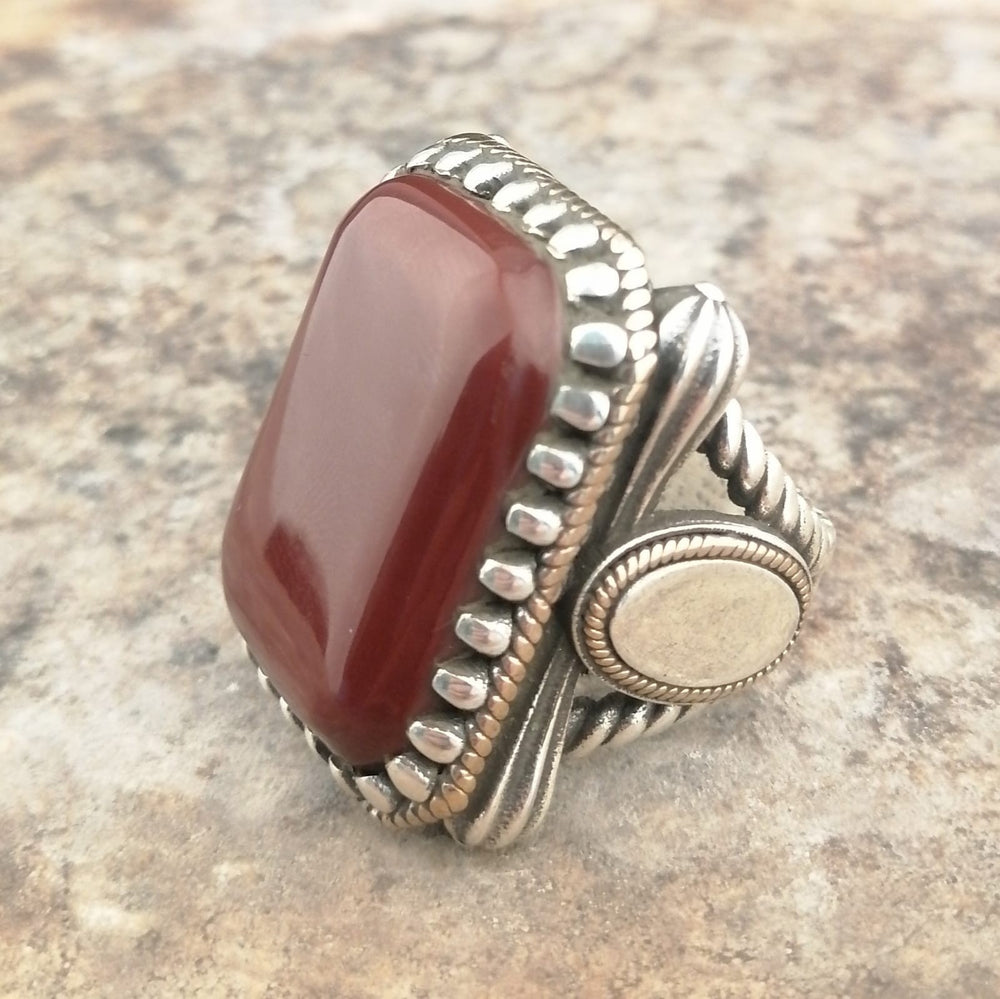 925er Sterlingsilber Achatstei Herrenring Handgefertigt Naturbernstein Damenring