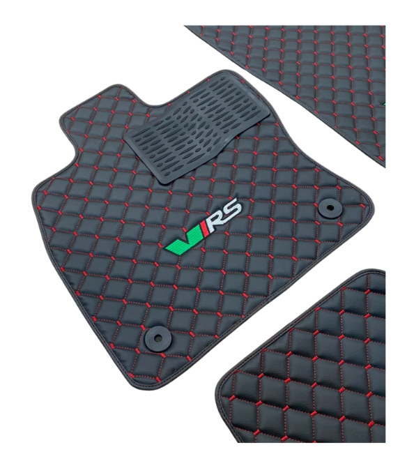 Fußmattensatz Autoteppich Automatten Leder für Skoda Octavia 2008-2012