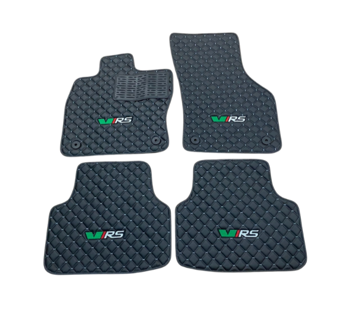 Fußmattensatz Autoteppich Automatten Leder für Skoda Fabia 2 2007-2014