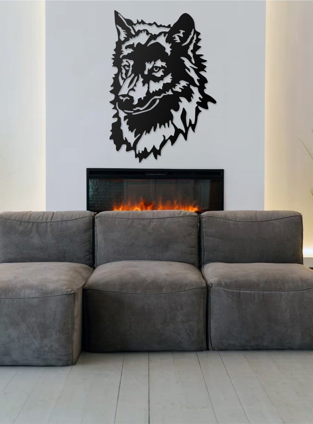 Wolf Metall Wandbild 40x57 & 60x85 cm – Tier Motiv Wanddekor