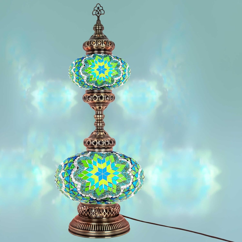 Handgefertigte Türkische Mosaiklampe | Marokkanische Bunte Tischlampe Deko