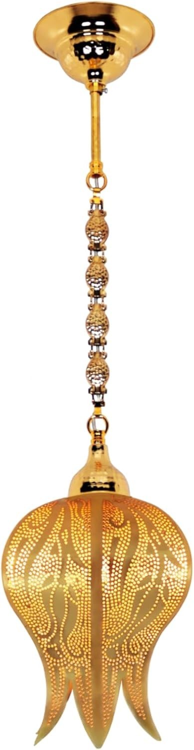 Marokkanische Hängelampe Türkisches Tulpen-Mosaik Deckenlicht Kette Stecker