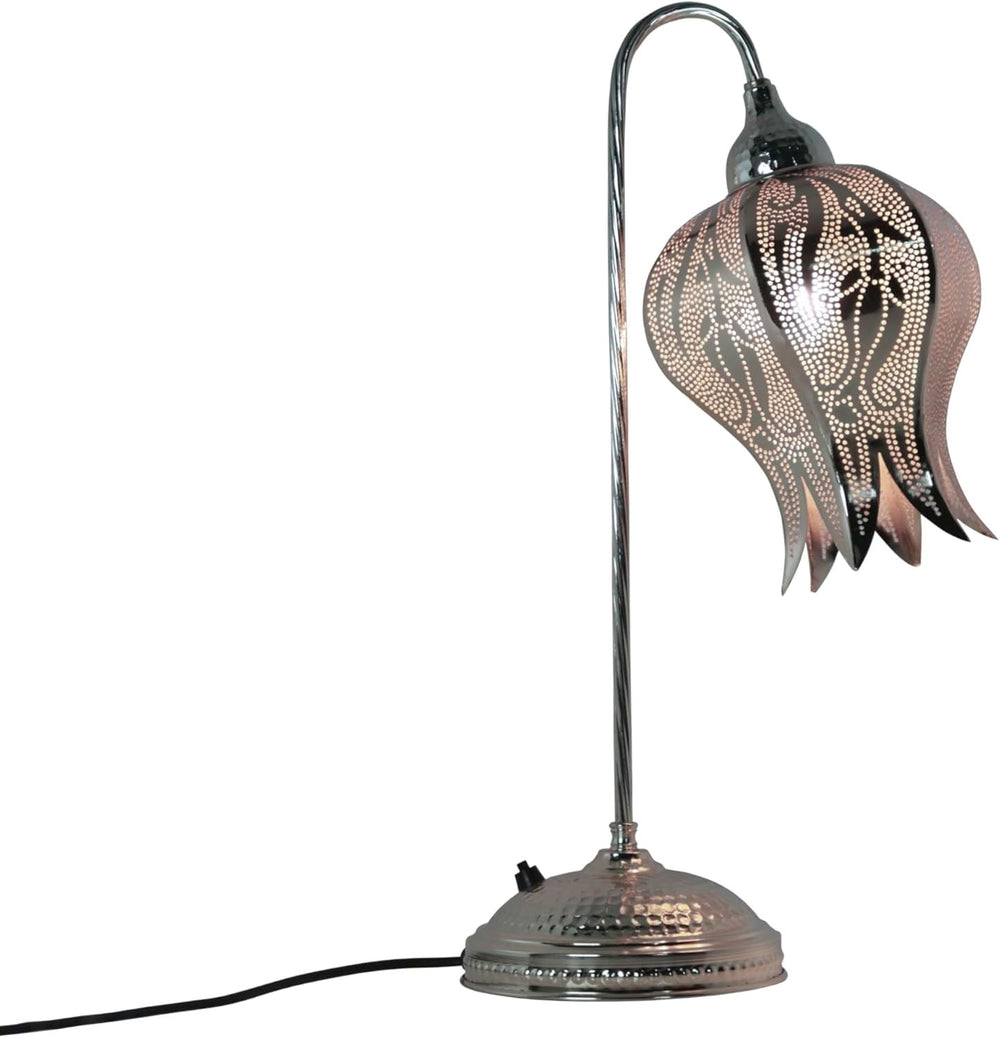 Türkisch-Marokkanische Tischlampe | Schwanenhals Nachttischlampe Boho Vintage