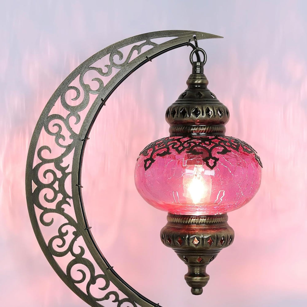 Türkische Mosaiklampe Glas | Marokkanische Vintage Tischleuchtung