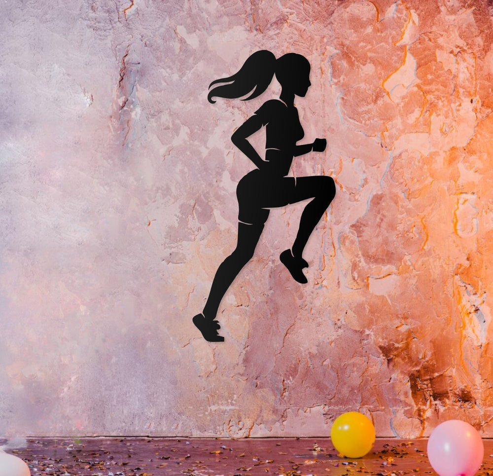 Fitness GYM Box Wandbild Sporthalle 75x37 cm – Metall Wanddekor