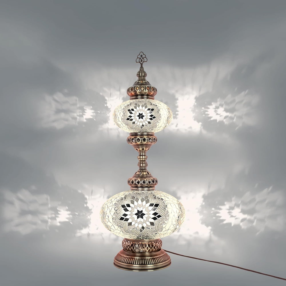 Handgefertigte Türkische Mosaiklampe | Marokkanische Bunte Tischlampe Deko