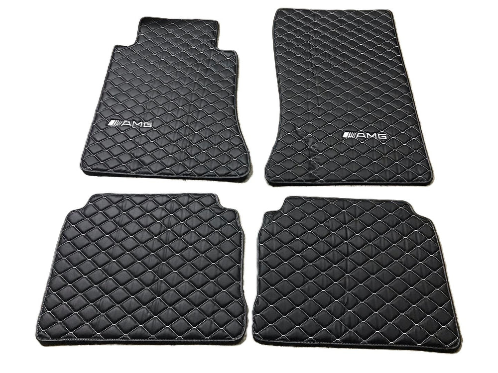 Fußmattensatz Autoteppich Automatten Velours/Leder Mercedes ML W163 W164 W166