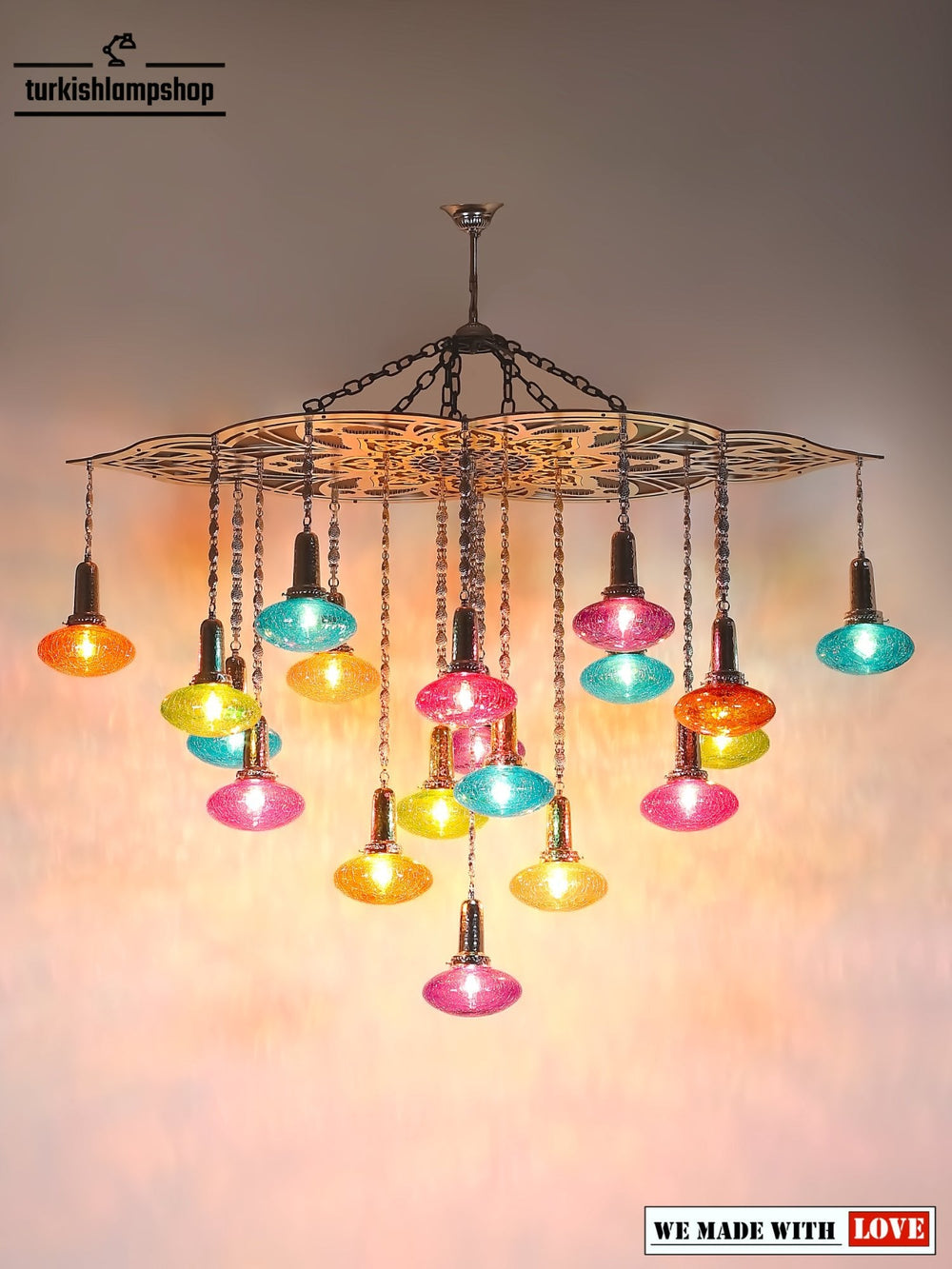 19 Globe Multicolor Ovall