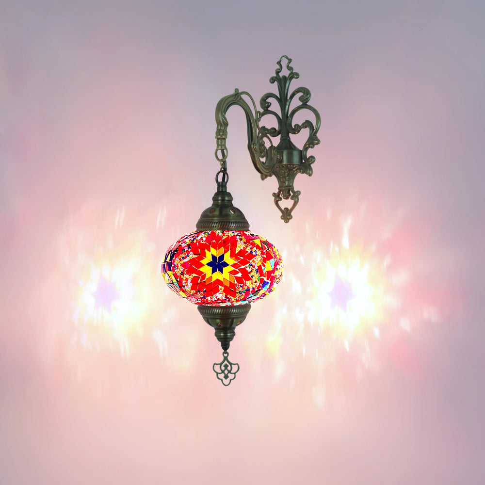 Flame flower color mosaic wall sconce lamp