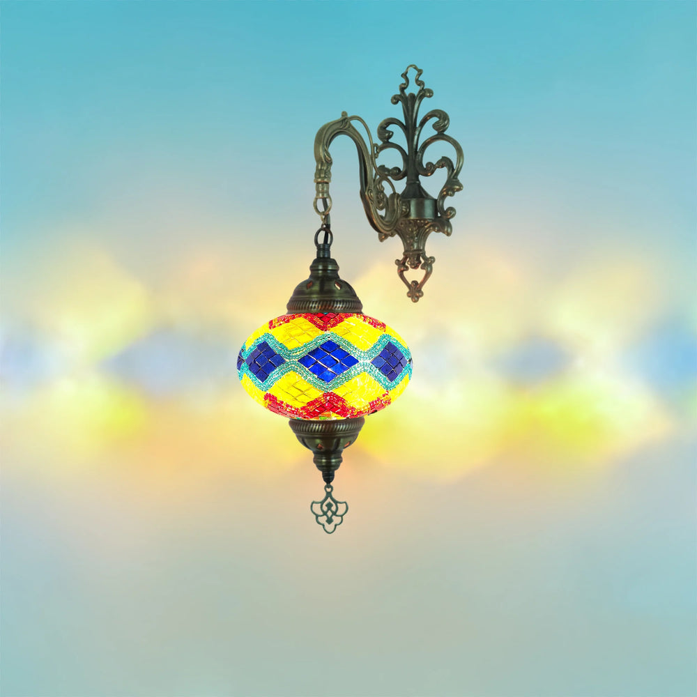 Flame rug Turkish mosaic wall sconce lamp