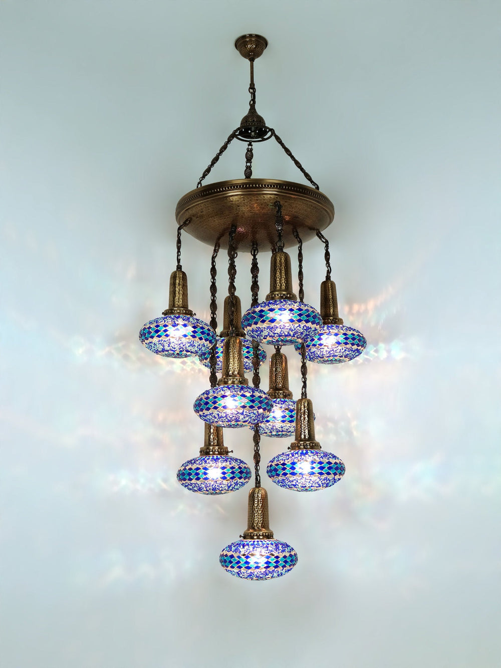 Turkish Chandelier Mosaic 9-Globe