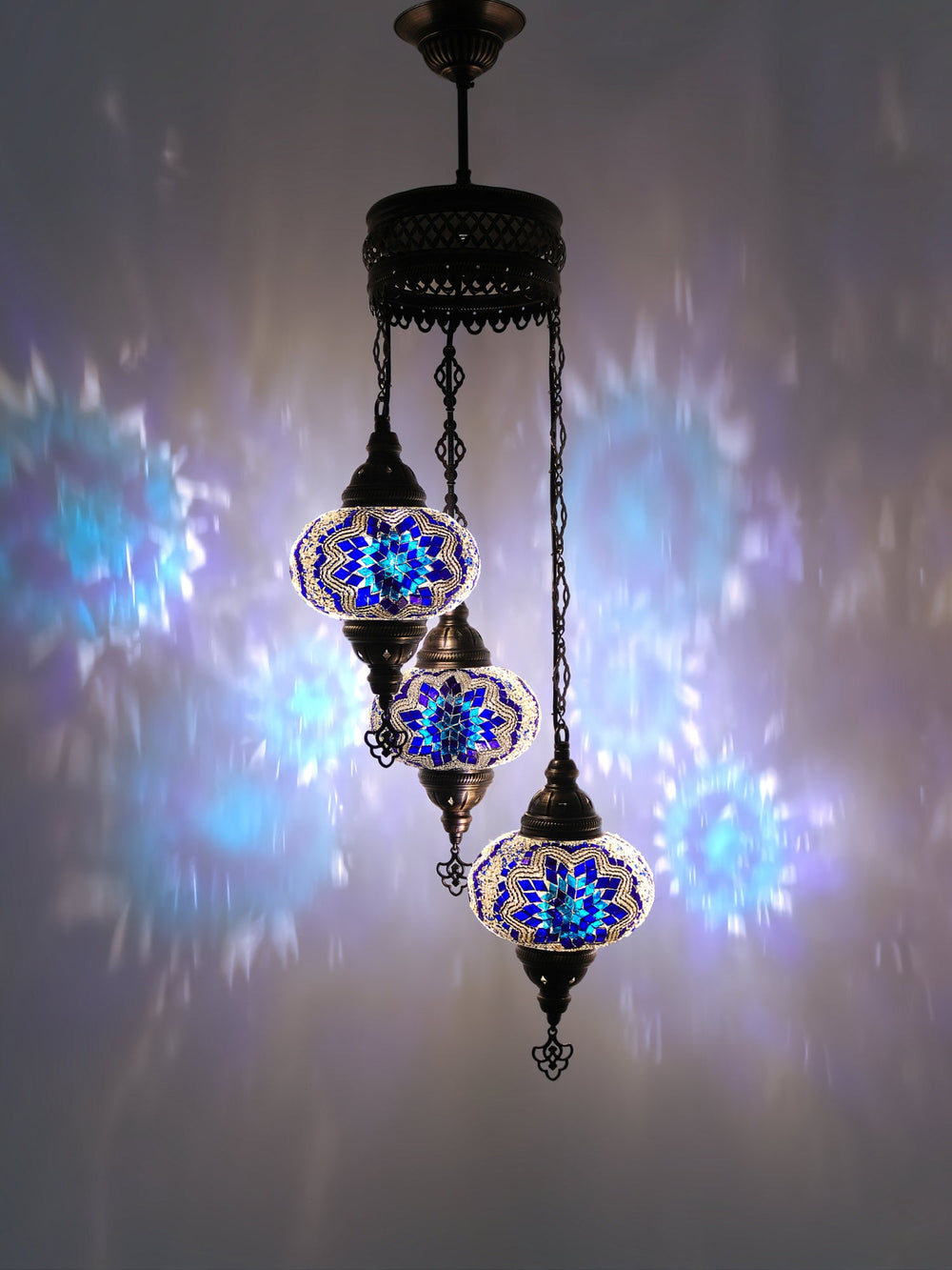 Turkish Chandelier 3 Globe Celing Lights