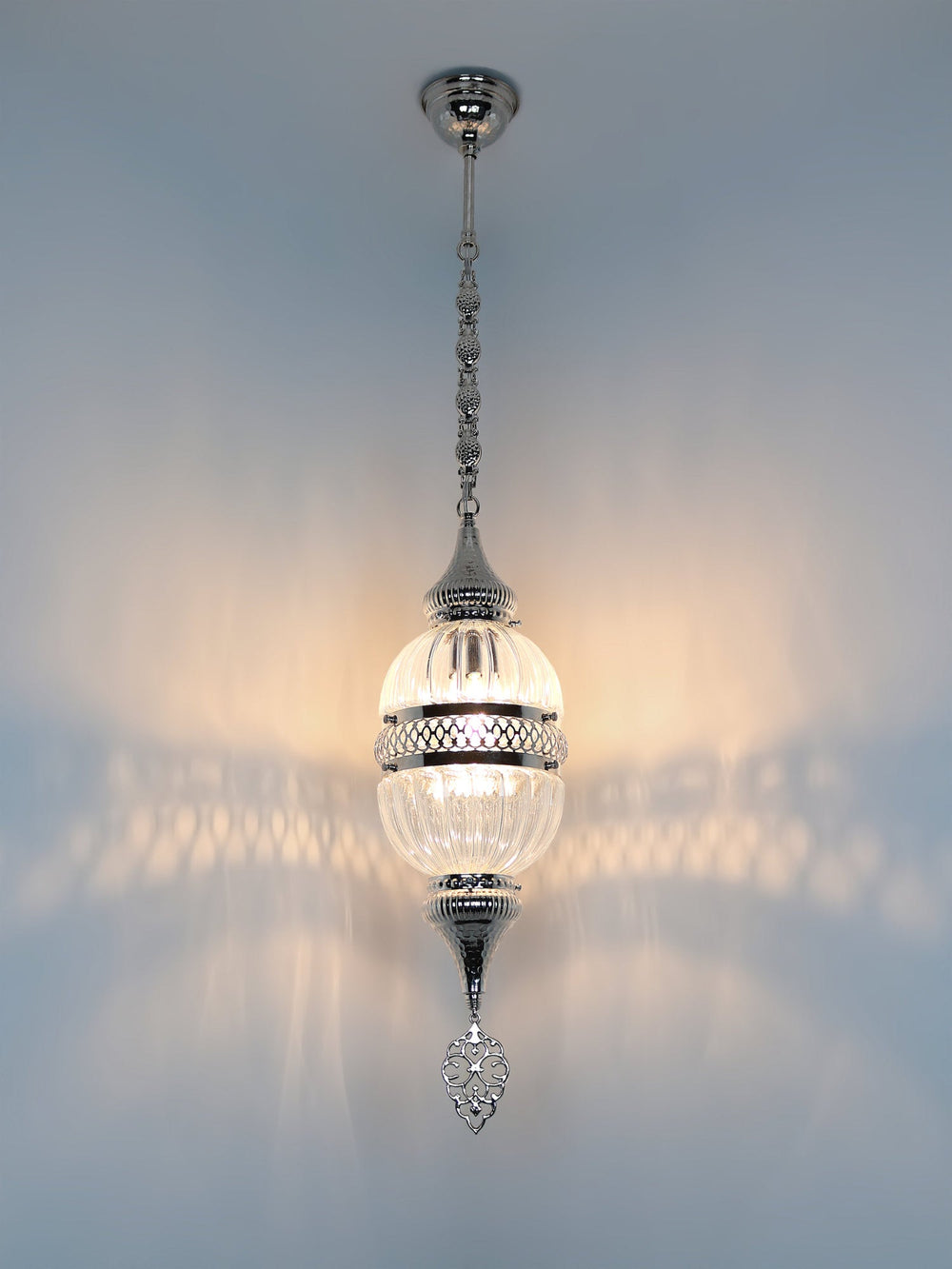 Turkish Pyrex Glass Pendant Lamp
