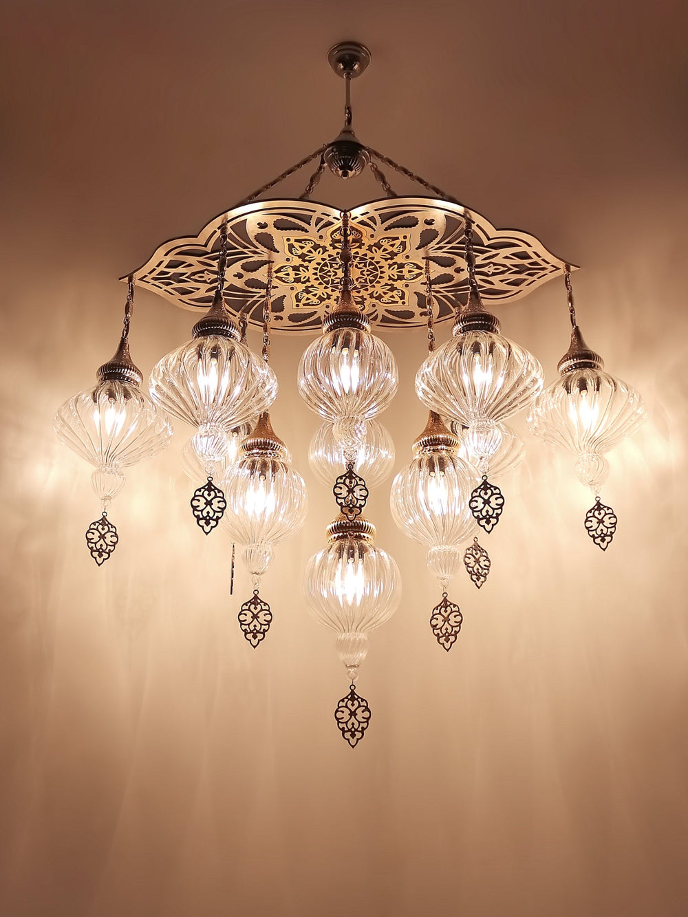 Turkish Chandelier Pyrex Glass 11 Globe