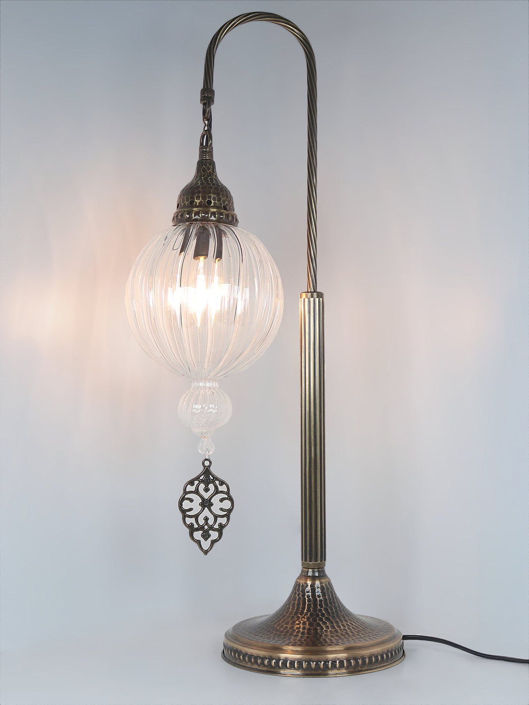 Turkish Bedside Lamp Pyrex Glass Transparent Color