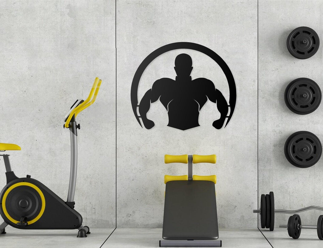 Metal Gym Wall Art Boxing, Fitness Wall Decor, Modern Metal Wall Hanging for Home Gym, Fitness Studio & Sports Lovers