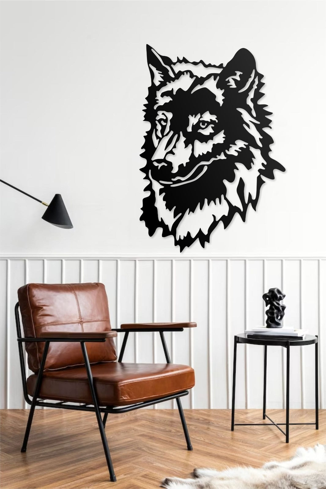 Wolf Metall Wandbild 40x57 & 60x85 cm – Tier Motiv Wanddekor
