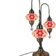 Türkische Mosaik Tischlampe 3 Kugeln | Marokkanische Vintage Lampe Deko