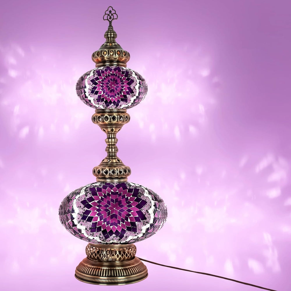 Handgefertigte Türkische Mosaiklampe | Marokkanische Bunte Tischlampe Deko