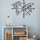 Metall Weltkarte mit Kompass Wandbild 50x60 70x90 cm Modern Deko Wohnzimmer