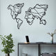 Metall Weltkarte Wanddeko Menschliches Design 50x80 70x100 Handarbeit