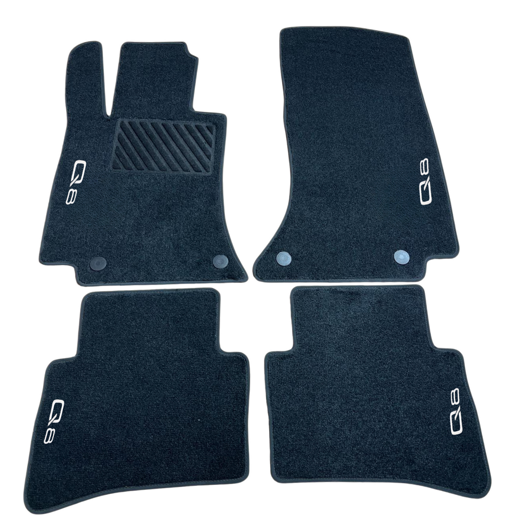 Autofußmatten für Audi Q8 4M 2018-2025  Sline Autoteppich Automatten Velours