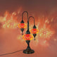 Türkische Mosaik Tischlampe 3 Kugeln | Marokkanische Vintage Lampe Deko