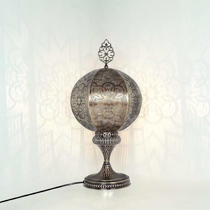 Türkische Tischlampe | Marokkanische Boho Vintage Tiffany Stil Buntglas Lampe