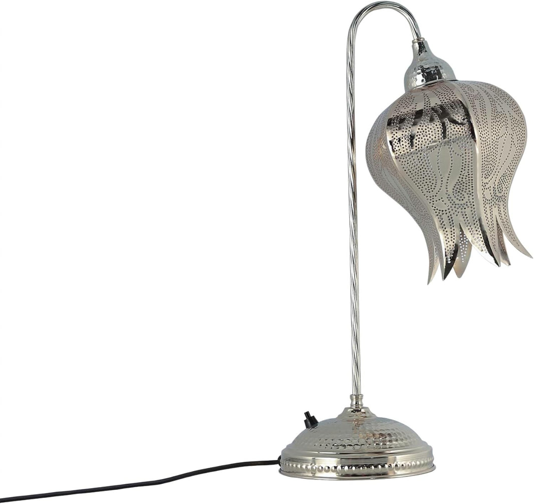 Türkisch-Marokkanische Tischlampe | Schwanenhals Nachttischlampe Boho Vintage