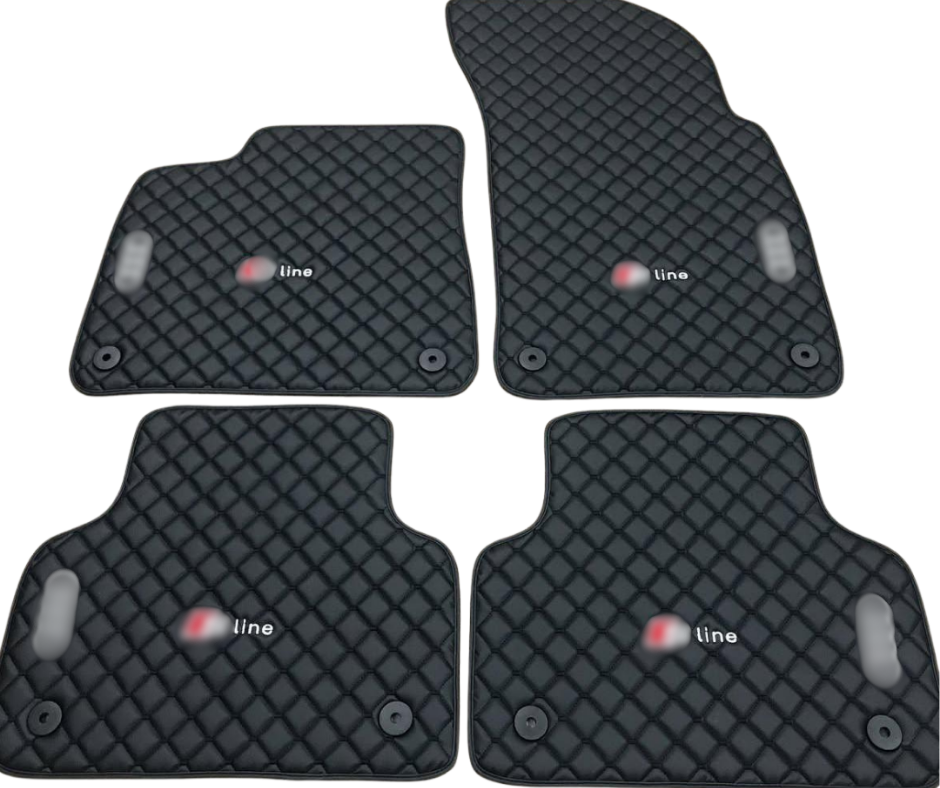 Fußmattensatz  Automatten Autoteppich Leder/Velours für Alle Audi A8 Modelle