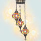 Boho 3-Kugel Mosaik Hängelampe Türkisch Marokkanisch Stil Licht