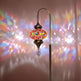 Türkische Mosaik Stehlampe | Marokkan. Schwanenhalslampe & Buntglas Blickfang