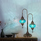 Türkische 2-Kugel Rissglaslampe | Marokkanisch Mosaik Tiffany Stil Lampe